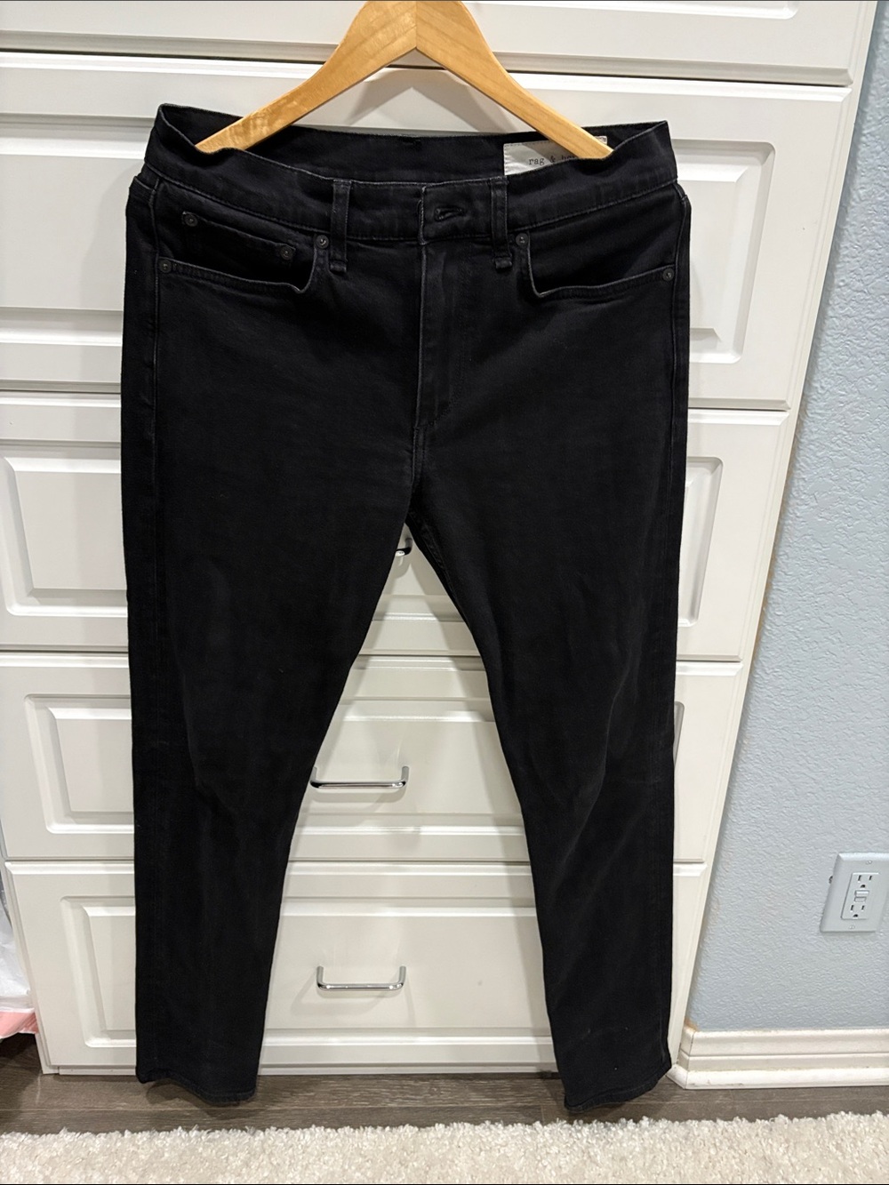 rag & bone Men's Slim Black Jeans